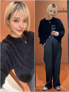 「アイテム（スラックス）」を使った、Marikaさん（レディース・153cm・30代）の冬コーディネート