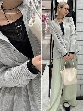 「LOWRYS FARM（ローリーズファーム）のポーチツキ２ＰＢＡＧ／Ｍ　578359（ショルダーバッグ、ホワイト系）」を使った、Marikaさん（レディース・153cm）の春コーディネート