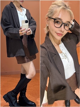 「アイテム（テーラードジャケット）」を使った、Marikaさん（レディース・153cm・30代）の秋コーディネート