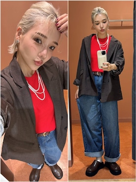 「アイテム（テーラードジャケット）」を使った、Marikaさん（レディース・153cm・30代）の秋コーディネート