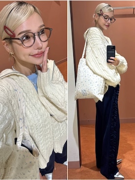 「LOWRYS FARM（ローリーズファーム）のアイテム（トートバッグ）」を使った、Marikaさん（レディース・153cm）の秋コーディネート