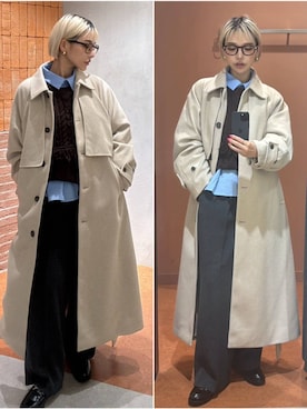 「アイテム（ポロシャツ）」を使った、Marikaさん（レディース・153cm）の秋コーディネート