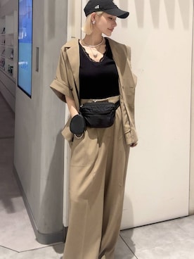 「LOWRYS FARM（ローリーズファーム）のアイテム（ジャケット/アウター）」を使った、Marikaさん（レディース・153cm）の春コーディネート