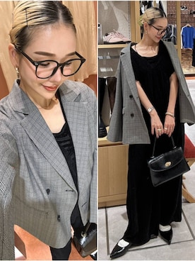 「アイテム（オールインワン・サロペット）」を使った、Marikaさん（レディース・153cm）の秋コーディネート