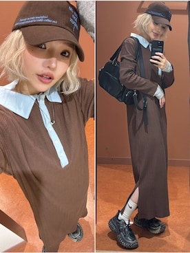 Marikaさん（レディース・153cm）の冬コーディネート