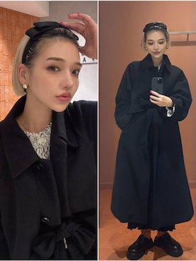 「アイテム（ステンカラーコート）」を使った、Marikaさん（レディース・153cm・30代）の秋コーディネート