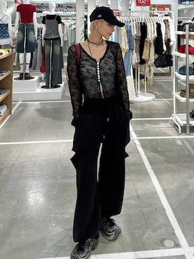 「アイテム（スウェットパンツ）」を使った、Marikaさん（レディース・153cm・30代）の夏コーディネート