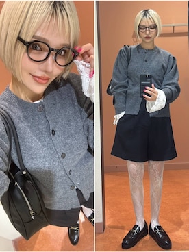 「アイテム（カーディガン/ボレロ）」を使った、Marikaさん（レディース・153cm・30代）の秋コーディネート