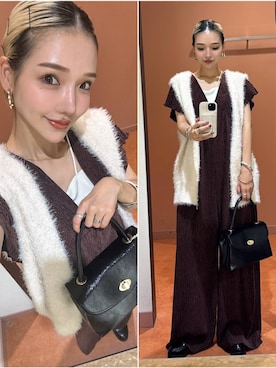 「アイテム（オールインワン・サロペット）」を使った、Marikaさん（レディース・153cm・30代）の秋コーディネート