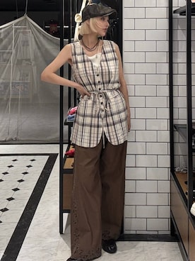 「LOWRYS FARM（ローリーズファーム）のモカシンローファー  637751（ローファー、ブラウン系）」を使った、Marikaさん（レディース・153cm）の春コーディネート