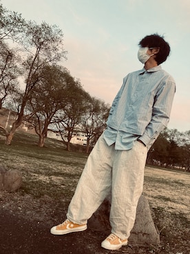 「COMFY（コンフィー）のアイテム」を使った、ptaka101411151014さん（メンズ・168cm）の春コーディネート