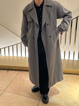 「RAGEBLUE（レイジブルー）のアイテム（トレンチコート）」を使った、Riiさん（メンズ・173cm）の春コーディネート