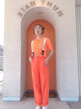 「bohmal（ボマール）のアイテム（パンツ）」を使った、小野あゆみさん（レディース・152cm）の秋コーディネート