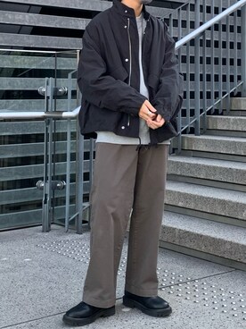 「ドレスシューズ」｜「アイテム（スウェット）」を使った、ko,,,さん（メンズ・166cm）の冬コーディネート