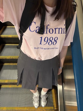 「coca（coca）（コカ）のアイテム（Tシャツ/カットソー）」を使った、Ranaさん（レディース・156cm）の夏コーディネート