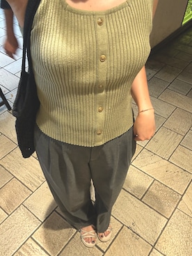 「earth music&ecology（アースミュージックアンドエコロジー）のアイテム」を使った、Ranaさん（レディース・156cm）の夏コーディネート