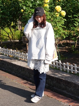 「agnes b.（アニエスベー）のアイテム」を使った、Okayuさん（レディース・159cm）の秋コーディネート