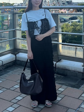 「MARY QUANT（マリークワント）のアイテム」を使った、Okayuさん（レディース・159cm）の夏コーディネート