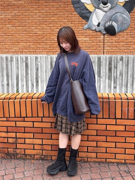 「アイテム（スウェット）」を使った、Okayuさん（レディース・159cm・20代）の秋コーディネート