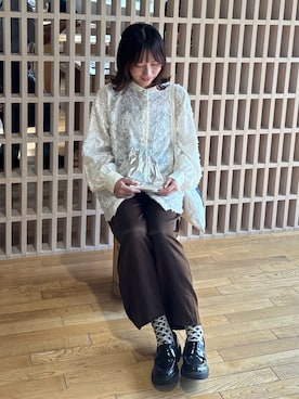 「THREE（スリー）のアイテム」を使った、Okayuさん（レディース・159cm）の秋コーディネート