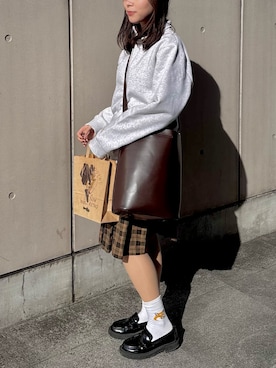 「Maison Kitsune（メゾンキツネ）のアイテム」を使った、Okayuさん（レディース・159cm）の春コーディネート