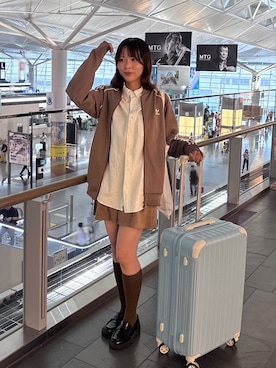「アイテム（ジャージ）」を使った、Okayuさん（レディース・159cm）の秋コーディネート