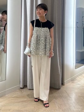 「NOLLEY’S Sophi（ノーリーズソフィ）のアイテム」を使った、RIKOさん（骨格ウェーブ・レディース・155cm）の夏コーディネート