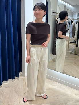 「NOLLEY’S（ノーリーズ）のアイテム」を使った、RIKOさん（レディース・155cm）の夏コーディネート