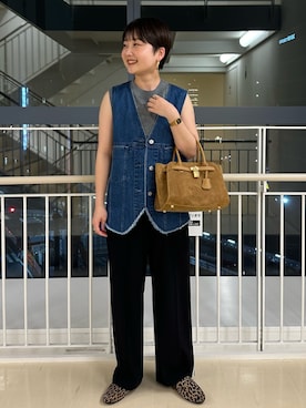 「アイテム（パンプス）」を使った、RIKOさん（レディース・155cm）の秋コーディネート
