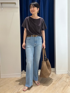 「NOLLEY’S（ノーリーズ）のアイテム」を使った、RIKOさん（レディース・155cm）の夏コーディネート