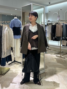 「アイテム（キャミソール）」を使った、RIKOさん（レディース・155cm）の秋コーディネート