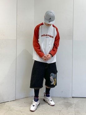 「XLARGE（エクストララージ）のアイテム（帽子）」を使った、たかきさん（メンズ・180cm）の春コーディネート