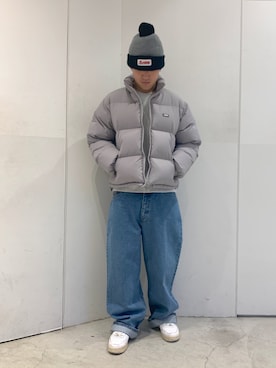 「XLARGE（エクストララージ）のアイテム（ダウンジャケット/コート）」を使った、たかきさん（メンズ・180cm）の冬コーディネート