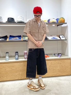 「XLARGE（エクストララージ）のアイテム（トップス）」を使った、たかきさん（メンズ・180cm）の春コーディネート
