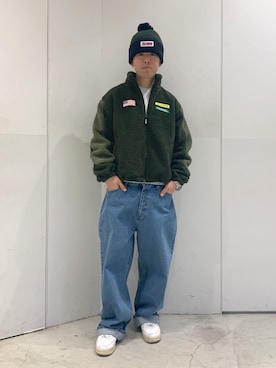 「XLARGE（エクストララージ）のアイテム（ブルゾン）」を使った、たかきさん（メンズ・180cm）の冬コーディネート