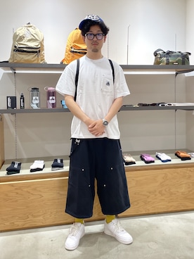 「XLARGE（エクストララージ）のDOG MESH CAP（キャップ、ブルー系）」を使った、たかきさん（メンズ・180cm）の夏コーディネート