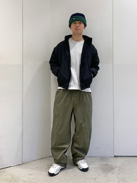 「XLARGE（エクストララージ）のアイテム（ブルゾン）」を使った、たかきさん（メンズ・180cm）の冬コーディネート
