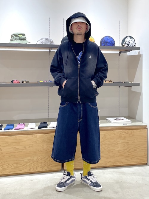 XLARGE（エクストラ ラージ） パーカー FADED WAFFLE ZIP UP HOODED