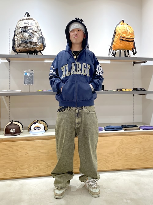 セール】RAGLAN ZIP UP HOODED SWEATSHIRT（パーカー）｜XLARGE