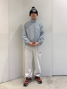 「XLARGE（エクストララージ）のアイテム（ナイロンジャケット）」を使った、たかきさん（メンズ・180cm）の秋コーディネート