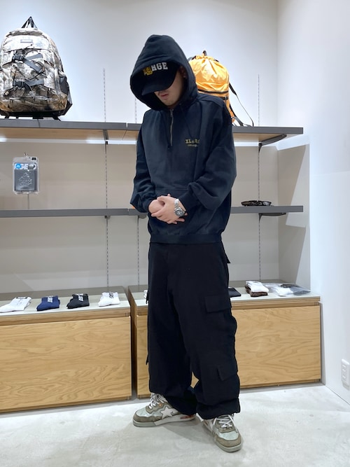 HALF ZIP UP HOODED SWEATSHIRT（パーカー）｜XLARGE（エクストラ