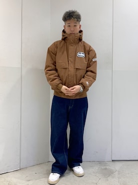 「XLARGE（エクストララージ）のアイテム（ブルゾン）」を使った、たかきさん（メンズ・180cm）の冬コーディネート