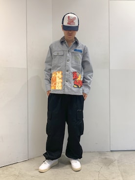 「コラボ」｜「アイテム（ブルゾン）」を使った、たかきさん（メンズ・180cm）の秋コーディネート