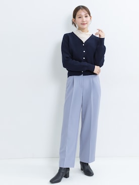 「nissen（ニッセン）のアイテム（Tシャツ/カットソー）」を使った、nissen Petit Modelsさん（レディース・153cm）の秋コーディネート