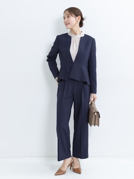 「アイテム（フォーマルスーツ/小物）」を使った、nissen Petit Modelsさん（レディース・153cm）の秋コーディネート