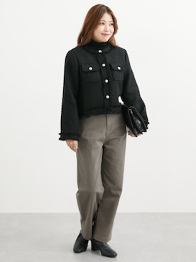 「レギュラー」｜「アイテム（ブーツ）」を使った、nissen Petit Modelsさん（レディース・150cm）の秋コーディネート
