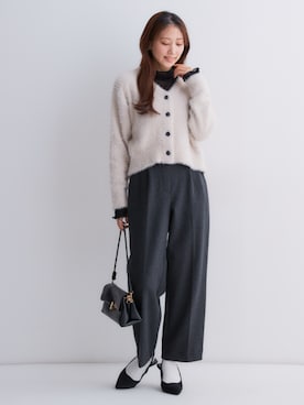 「nissen（ニッセン）のアイテム（Tシャツ/カットソー）」を使った、nissen Petit Modelsさん（レディース・153cm）の秋コーディネート