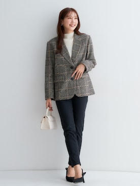 「アイテム（チノパンツ）」を使った、nissen Petit Modelsさん（レディース・153cm）の秋コーディネート