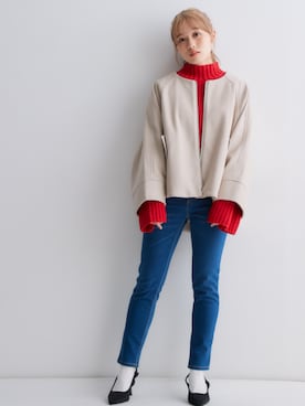 「nissen（ニッセン）のアイテム」を使った、nissen Petit Modelsさん（レディース・149cm）の秋コーディネート