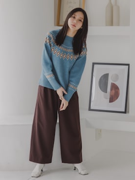 「nissen（ニッセン）のアイテム」を使った、nissen Petit Modelsさん（レディース・155cm）の秋コーディネート